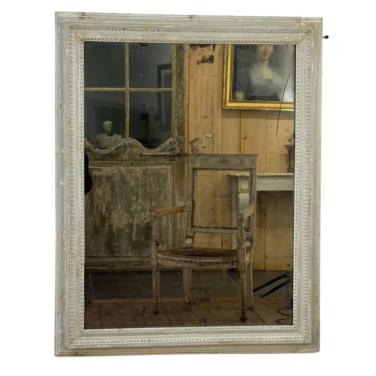 Danish 18th Century Louis XVI Wood Panel Mirror - JAA