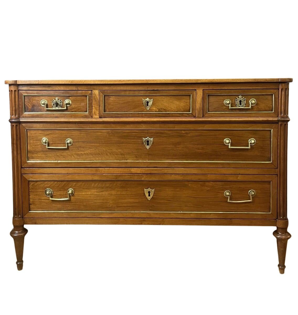 Louis XVI Walnut Chest Of Drawers Circa 1790