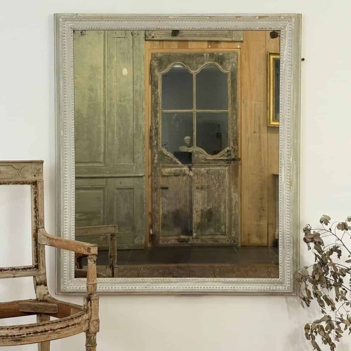Danish 18th Century Louis XVI Wood Panel Mirror - JAA