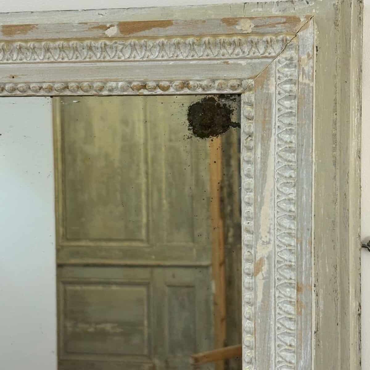 Danish 18th Century Louis XVI Wood Panel Mirror - JAA