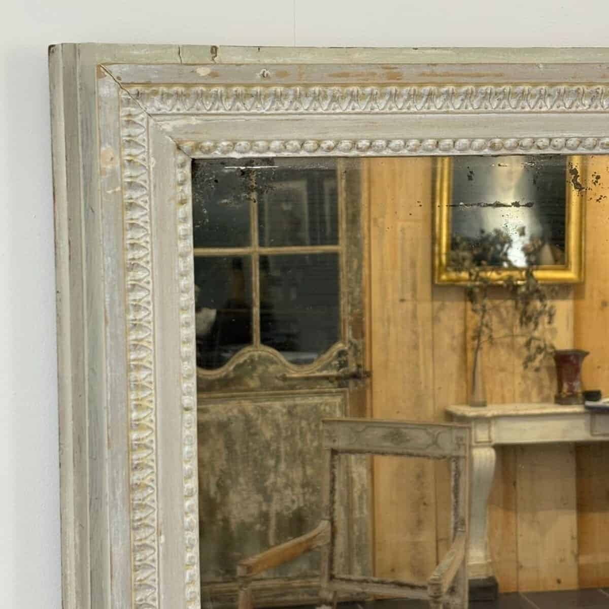 Danish 18th Century Louis XVI Wood Panel Mirror - JAA