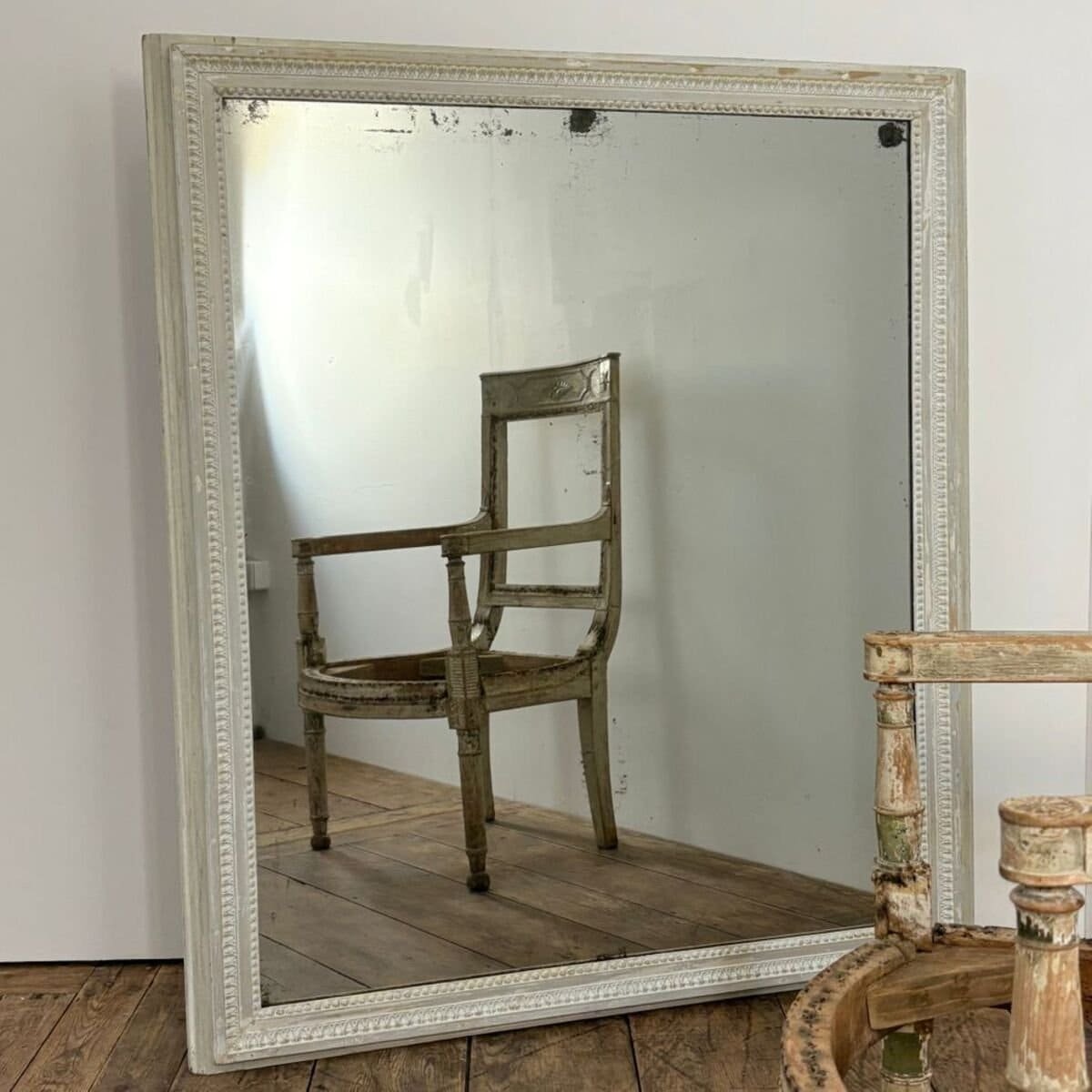 Danish 18th Century Louis XVI Wood Panel Mirror - JAA