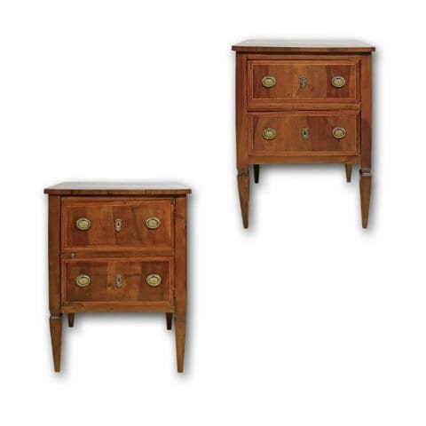 Second Half Of The 18th Century Pair Of Louis XVI Bedside Tables