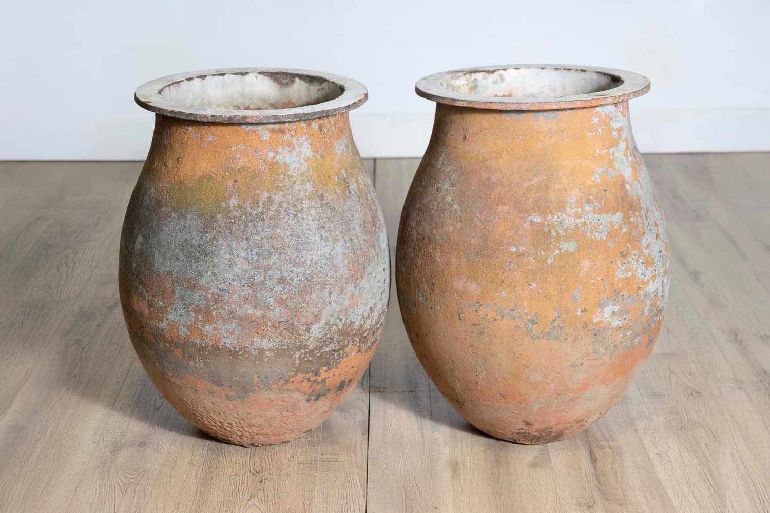 French 19th Century Pair of Cast Iron Jars - JAA