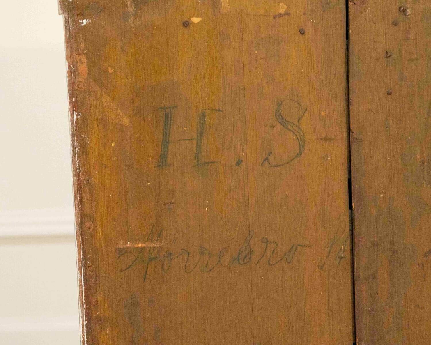 Wonderful Danish chest with columns and carvings, 19th C - JAA