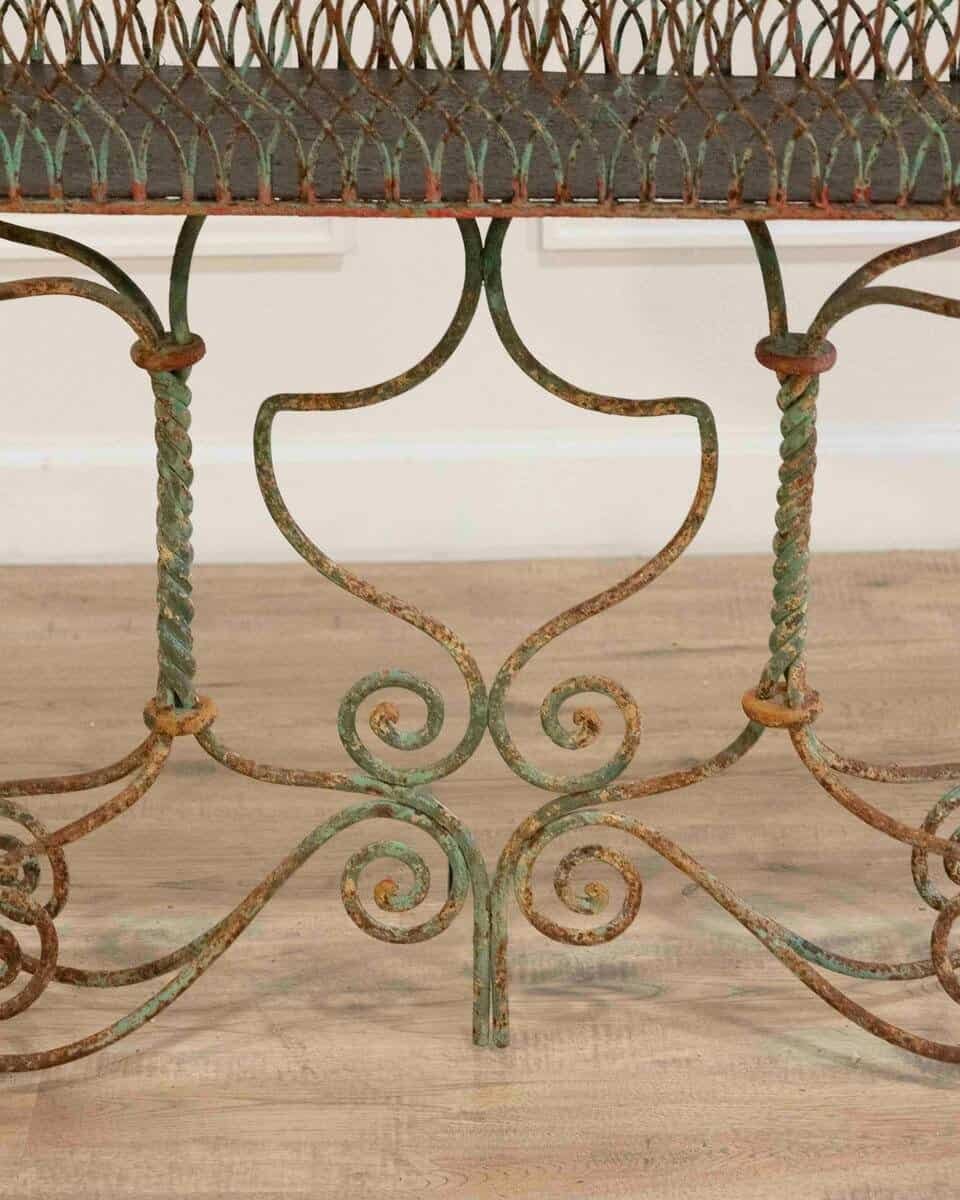 French 19th Century Napoleon III Wrought Iron Garden Planter - JAA