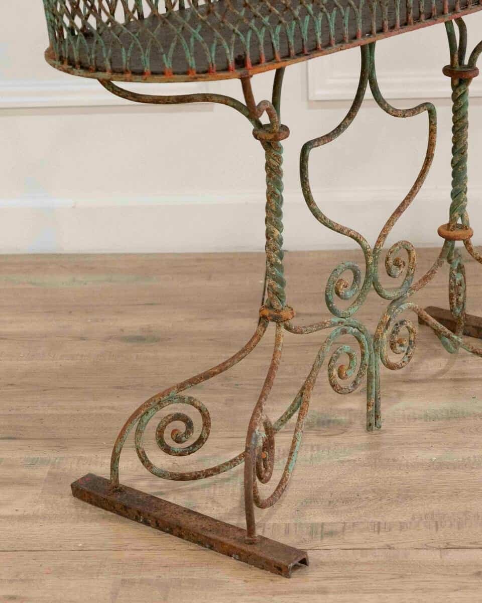 French 19th Century Napoleon III Wrought Iron Garden Planter - JAA
