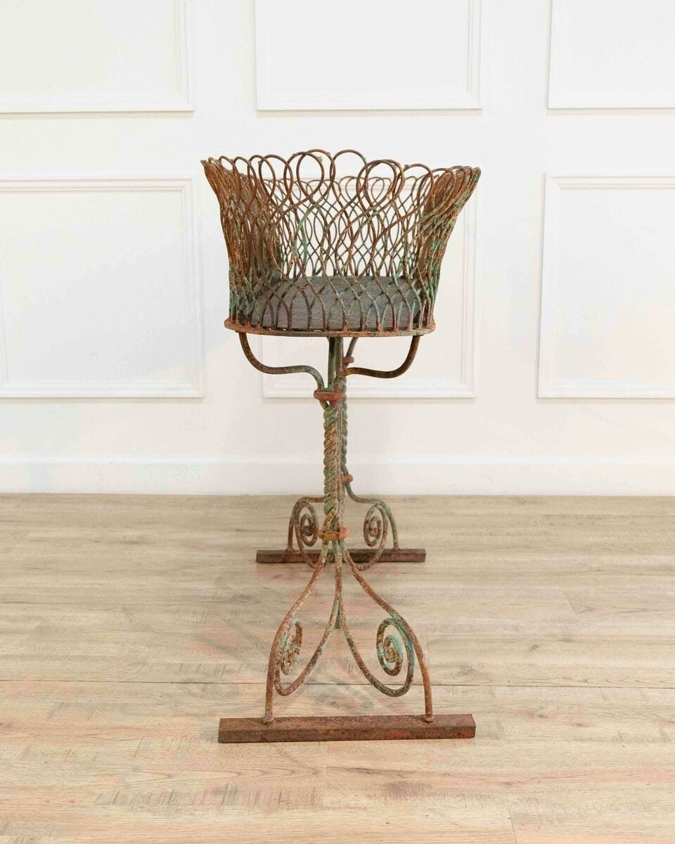 French 19th Century Napoleon III Wrought Iron Garden Planter - JAA
