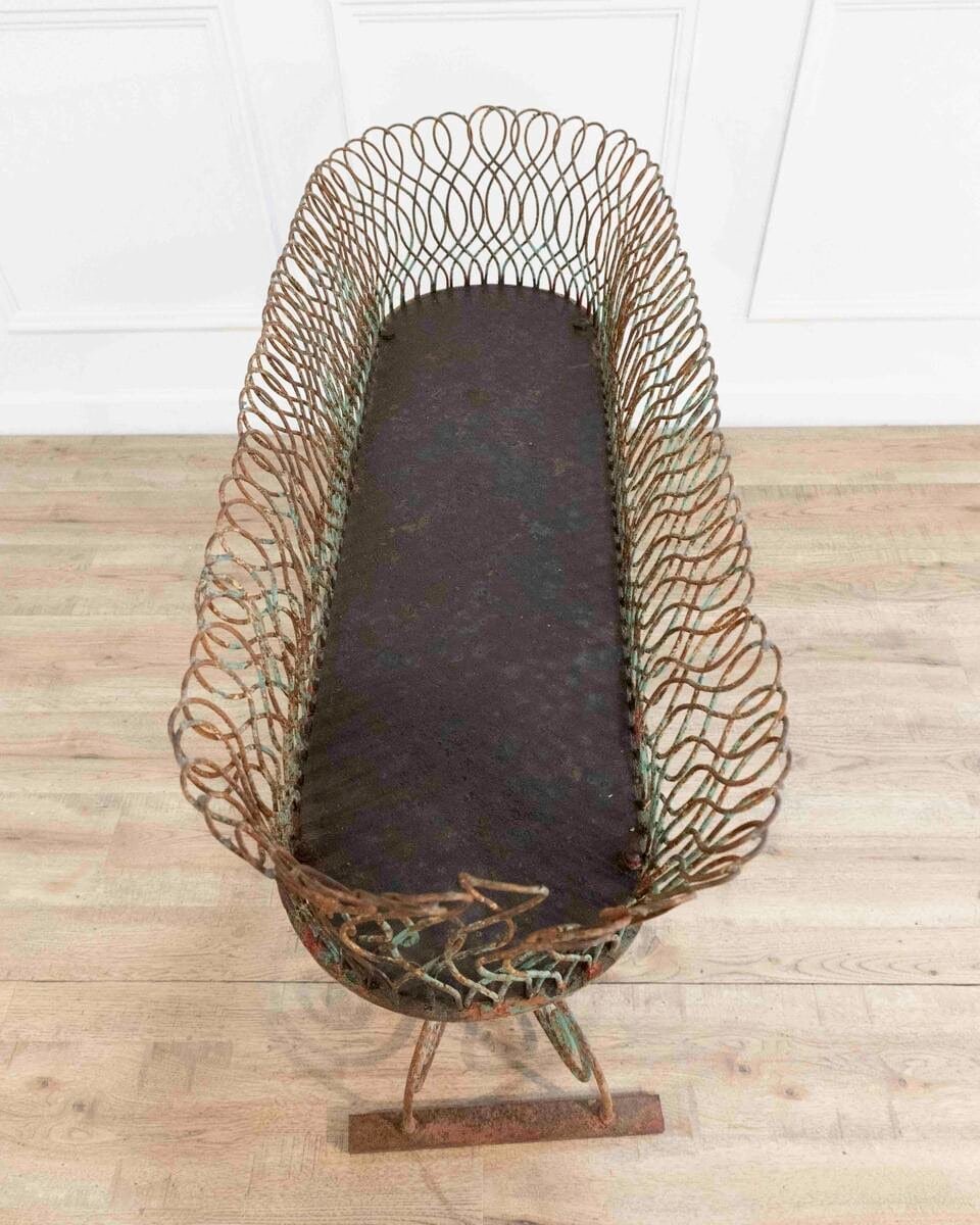 French 19th Century Napoleon III Wrought Iron Garden Planter - JAA