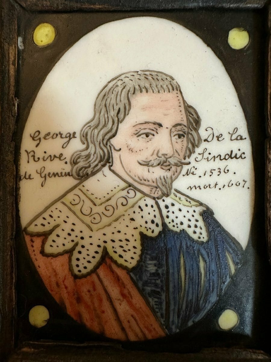 Swiss 19th Century Set of Three Haute Époque Miniatures on Porcelain - JAA