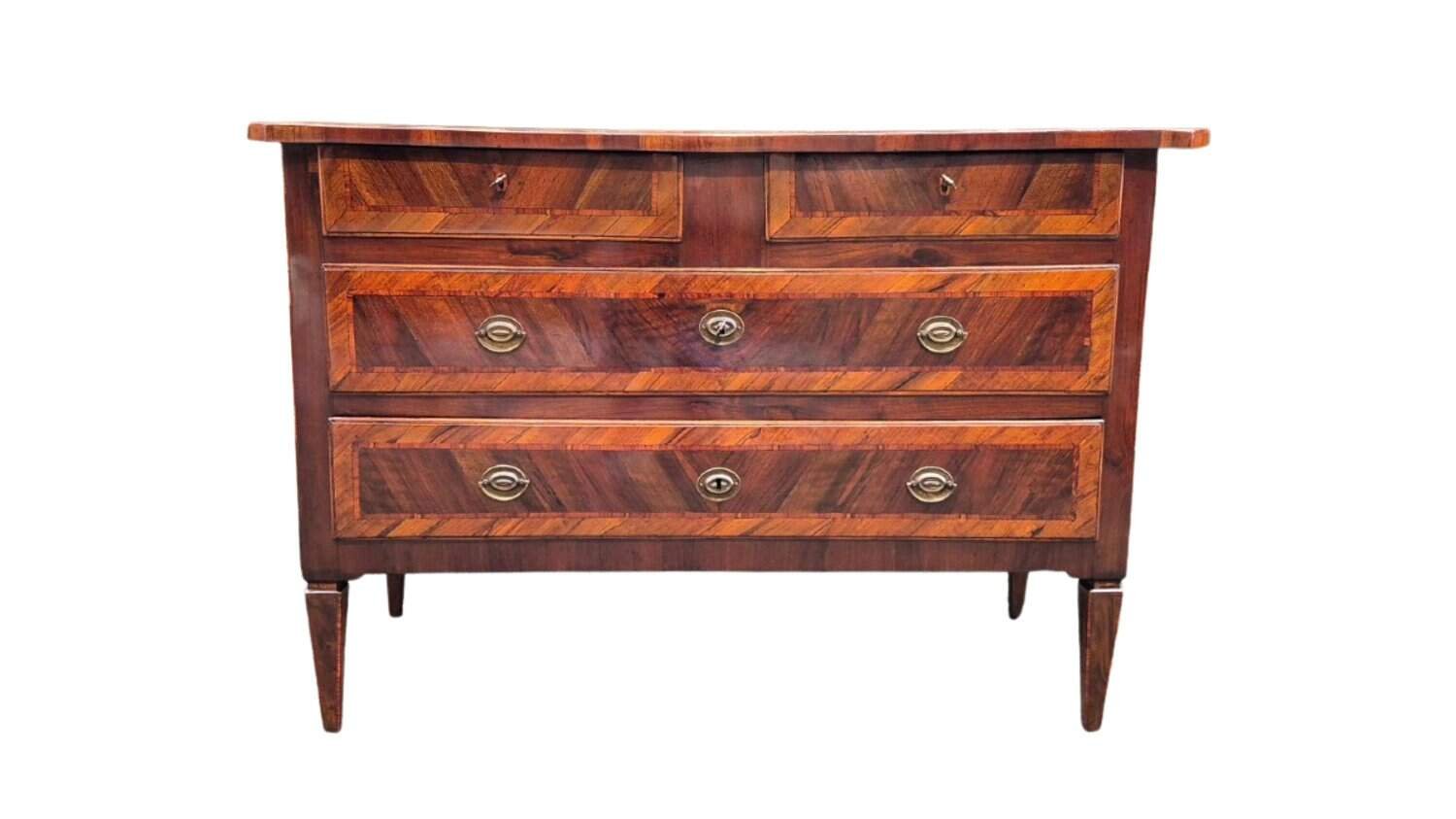 Italian 18th Century Louis XVI Walnut Chest of Drawers