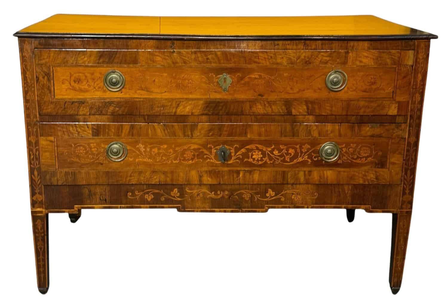 Antique Louis XVI Inlaid Chest Of Drawers