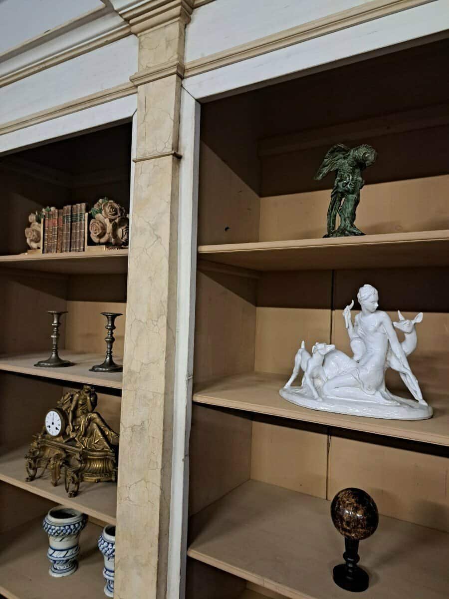 19th Century Empire-Style Lacquered Bookcase — Italian Grand Library - JAA