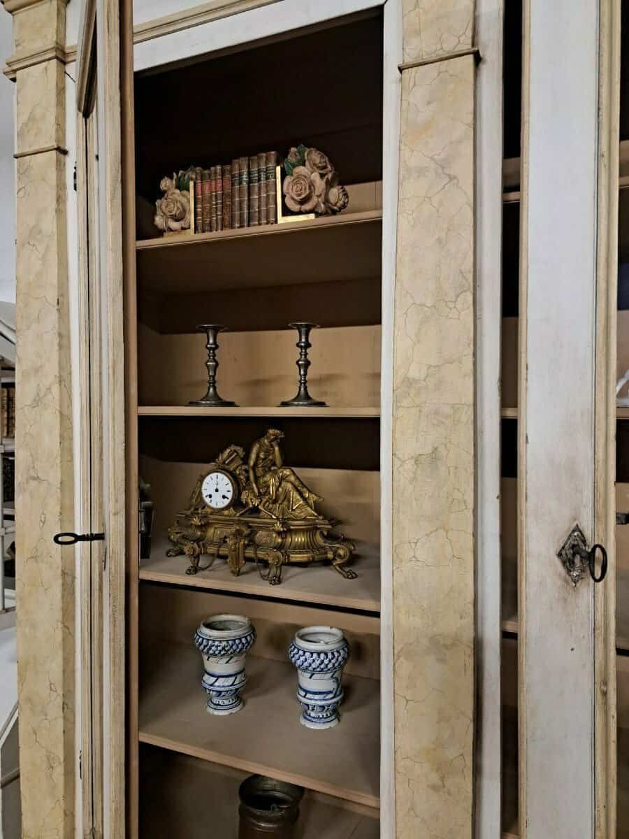 19th Century Empire-Style Lacquered Bookcase — Italian Grand Library - JAA