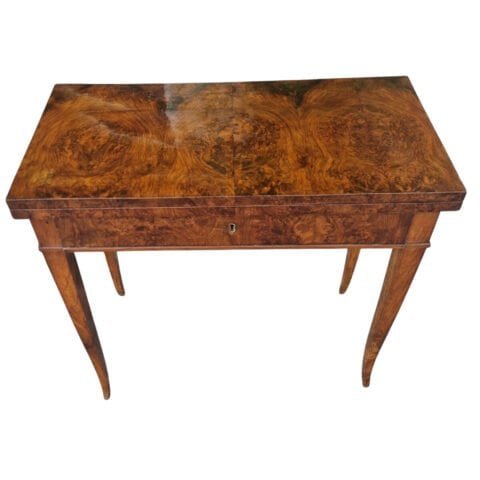 Directoire 1800 Walnut Burl Gaming Table