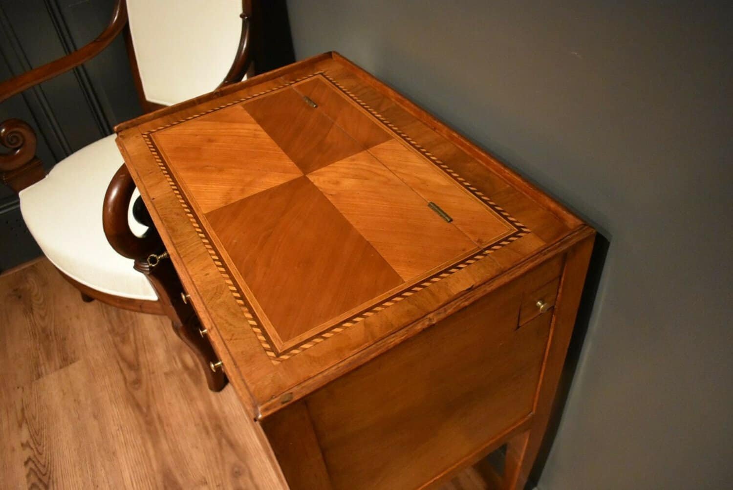 Louis XVI Marquetry Chiffonier Table - JAA