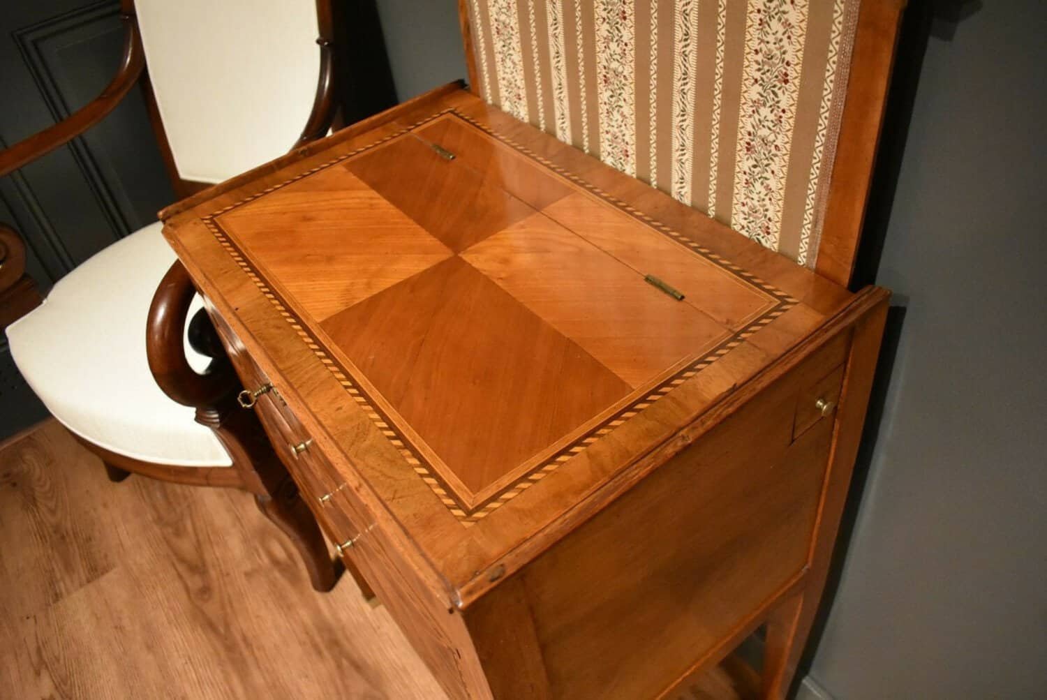 Louis XVI Marquetry Chiffonier Table - JAA
