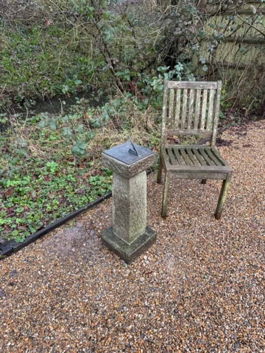 English Mid-20th Century Carved Sandstone Garden Sundial - JAA