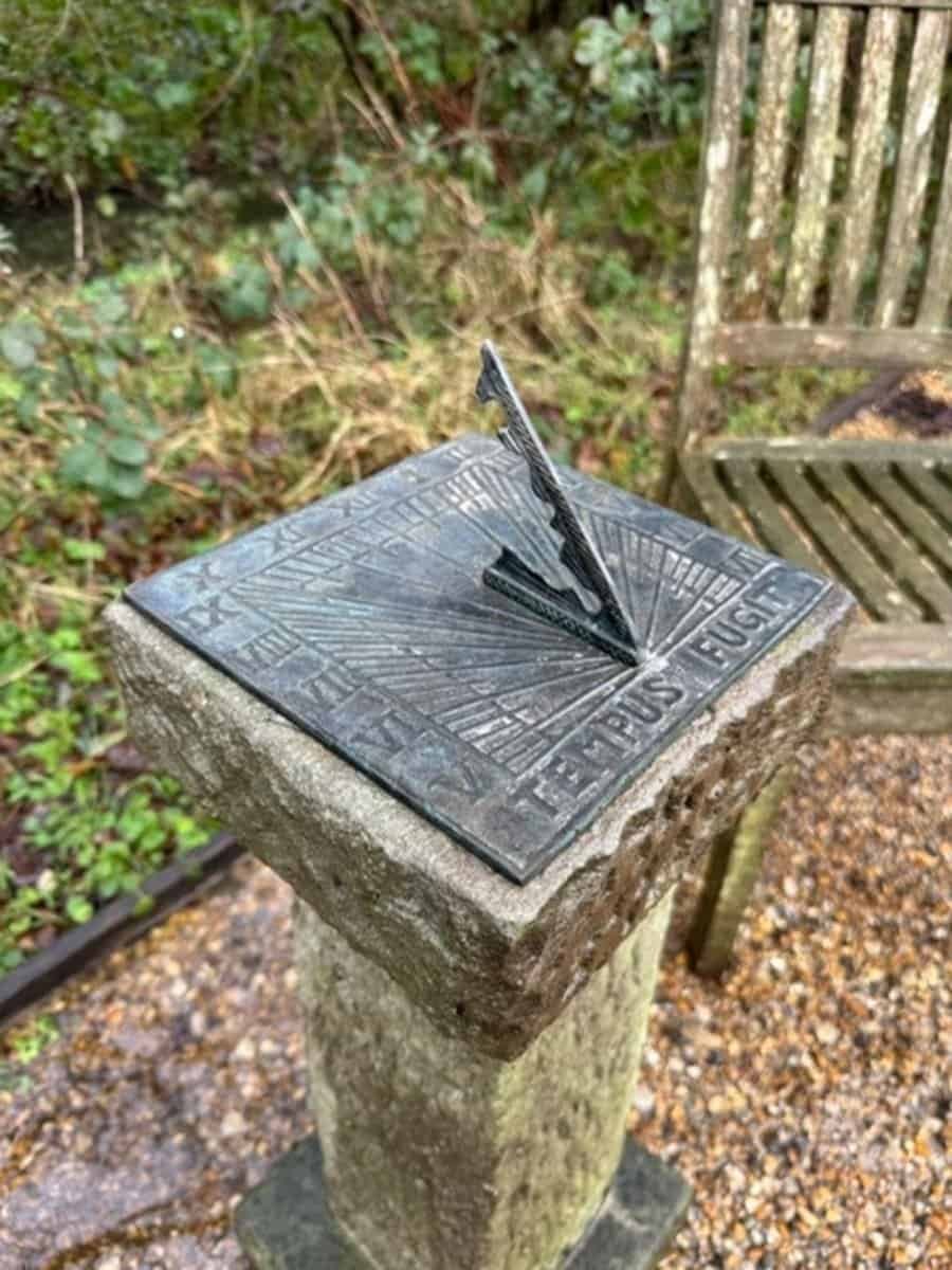 English Mid-20th Century Carved Sandstone Garden Sundial - JAA