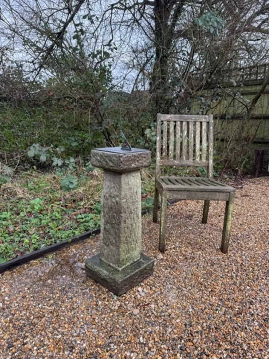 English Mid-20th Century Carved Sandstone Garden Sundial - JAA