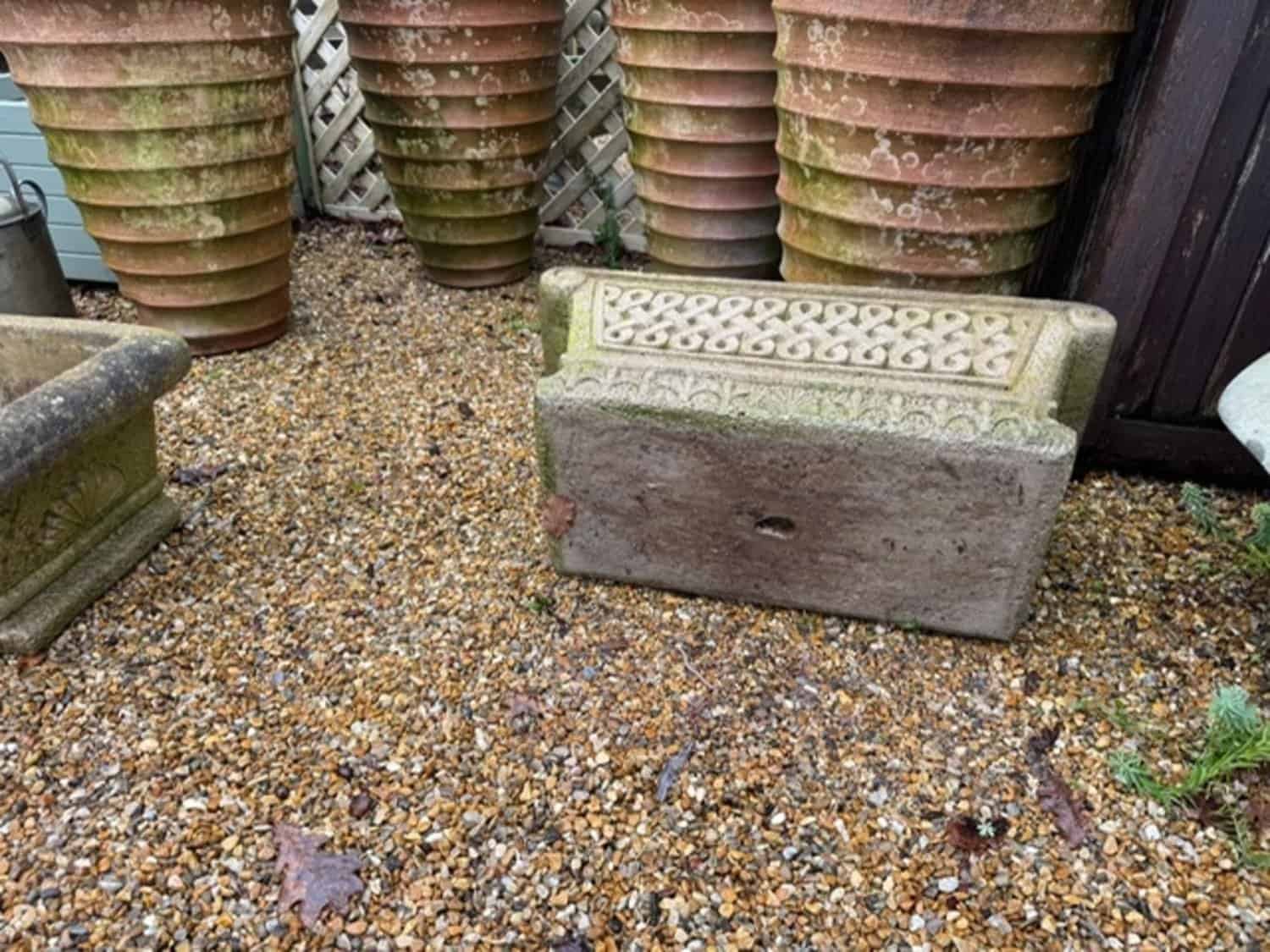 English 20th Century Pair of Cotswold Studio Stone Garden Troughs - JAA