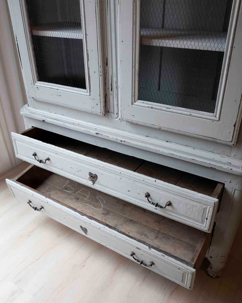 Southwestern French 1760s Louis XV Buffet à Deux-Corps with Chicken Wire Doors - JAA