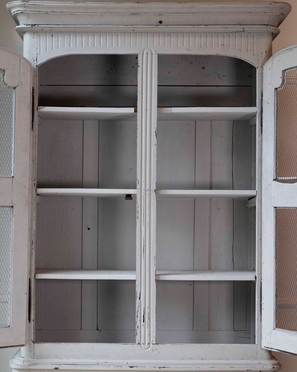 Southwestern French 1760s Louis XV Buffet à Deux-Corps with Chicken Wire Doors - JAA