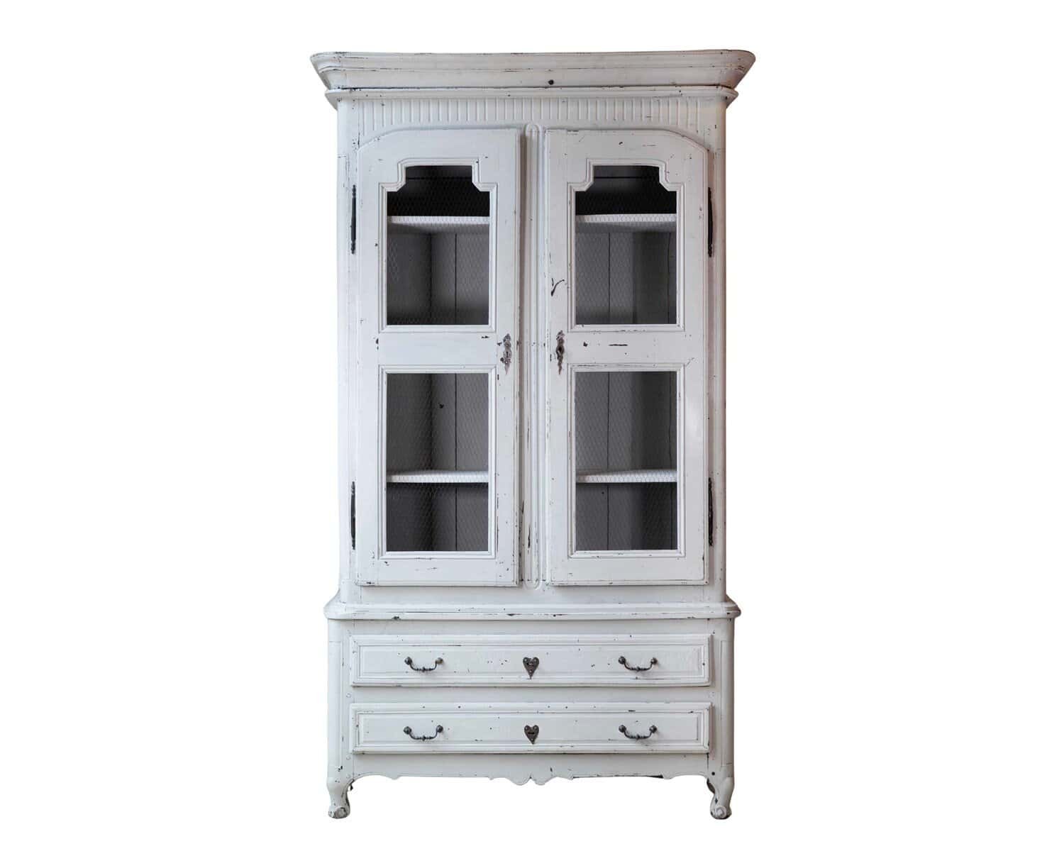 Southwestern French 1760s Louis XV Buffet à Deux-Corps with Chicken Wire Doors - JAA