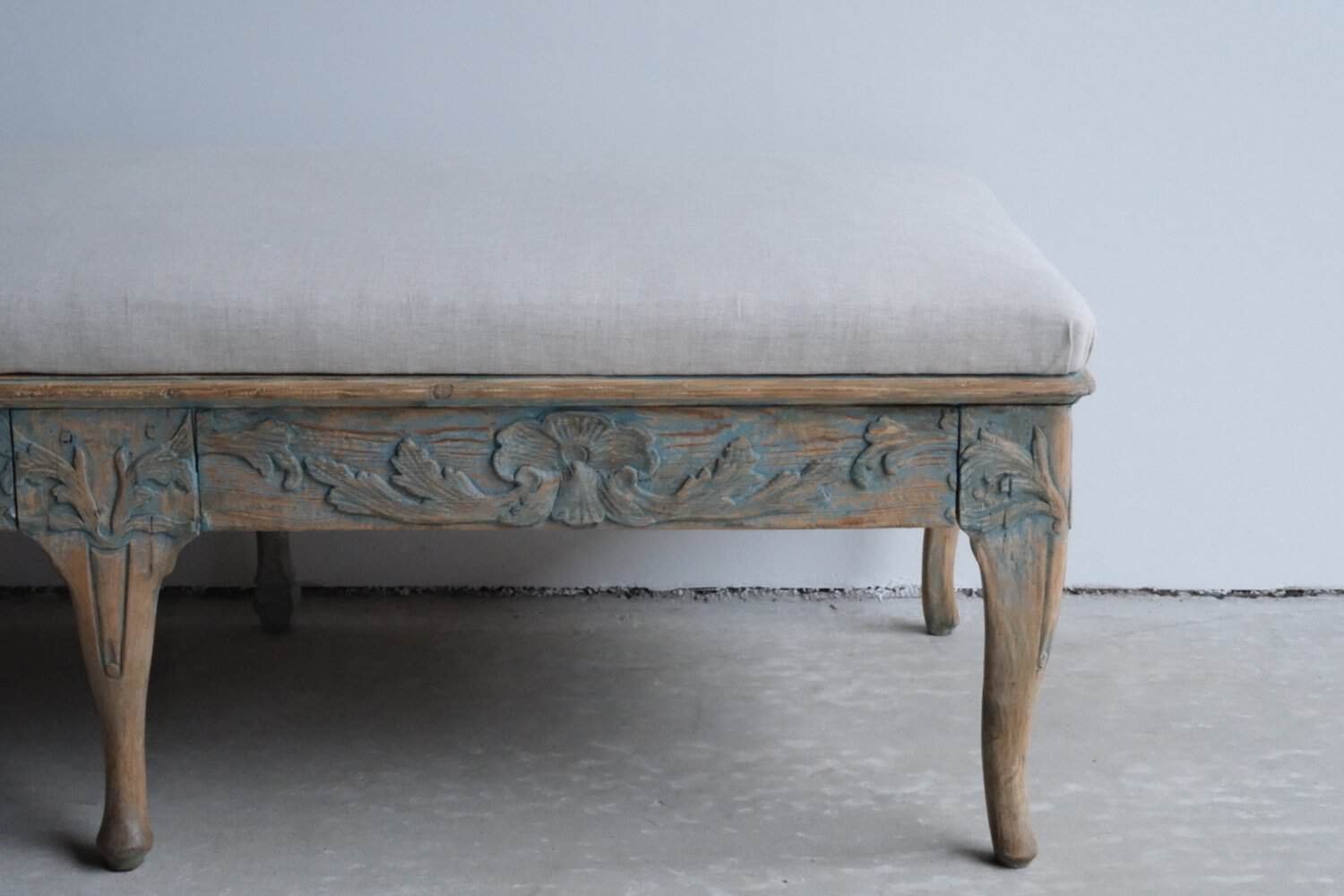 Swedish 18th Century Rococo Bench, c.1770 - JAA