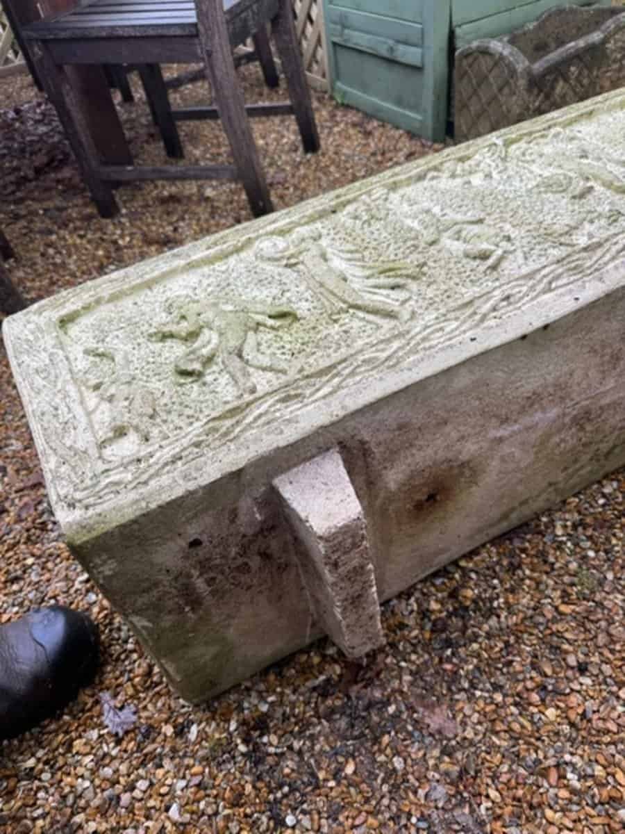 European 20th Century Pair of Large Neoclassical Stone Garden Troughs - JAA