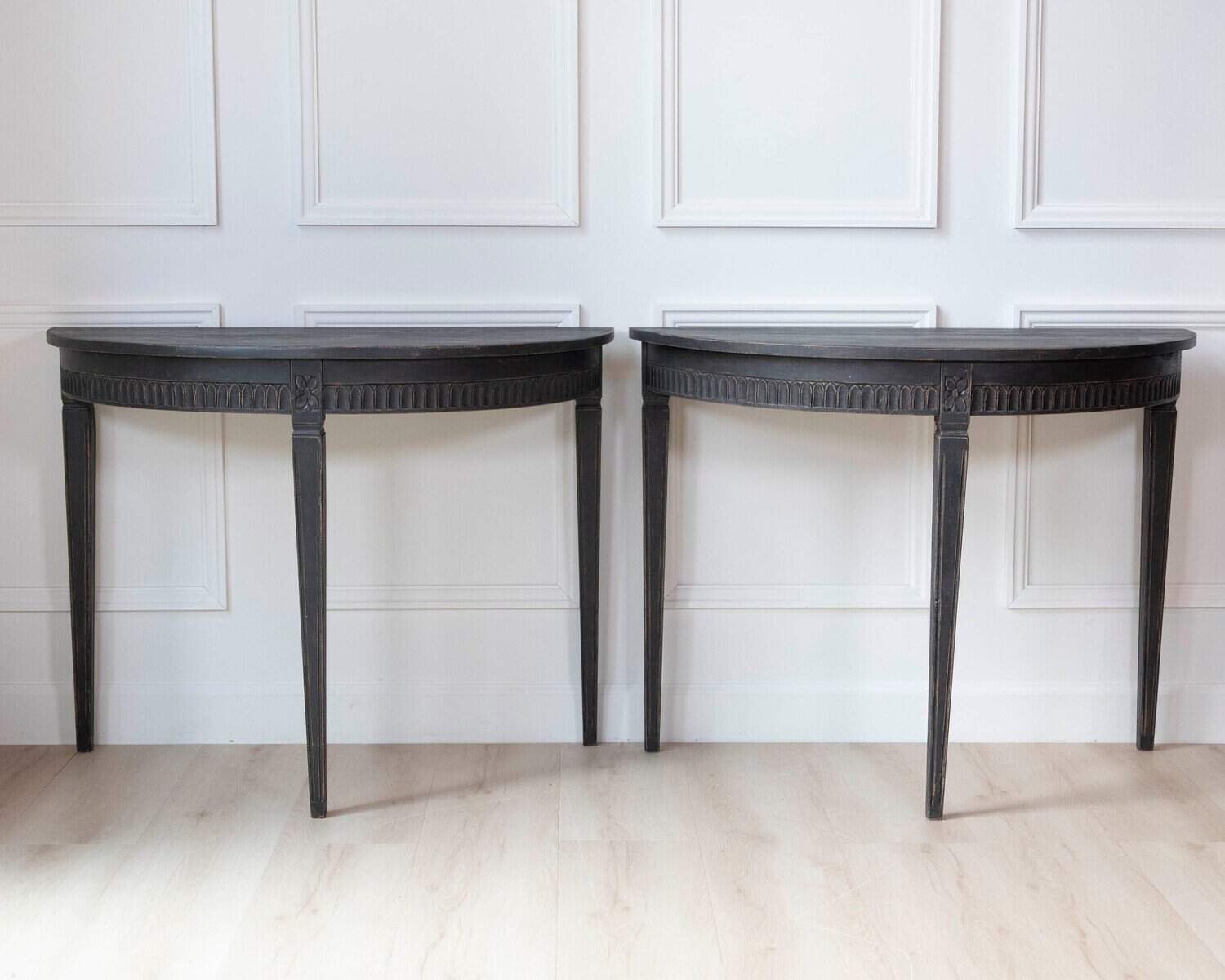 Pair of Swedish Demi-Lune Tables, circa 1880 - JAA