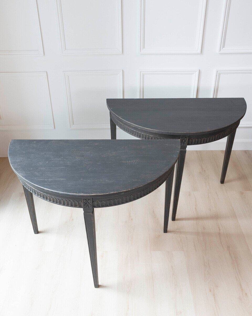 Pair of Swedish Demi-Lune Tables, circa 1880 - JAA