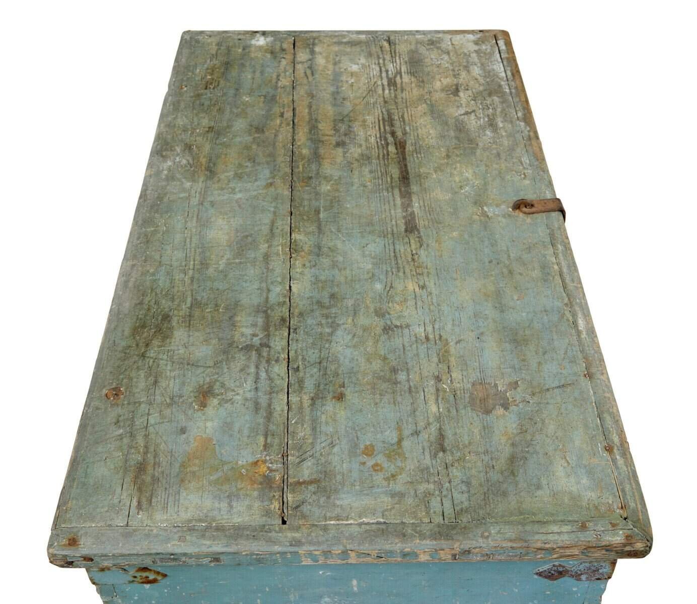 19th century Swedish painted trunk/chest circa 1860. - JAA