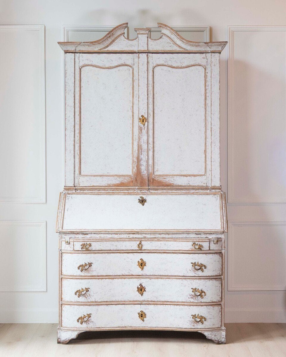 Danish 18th Century Rococo Secretary, c.1760 - JAA