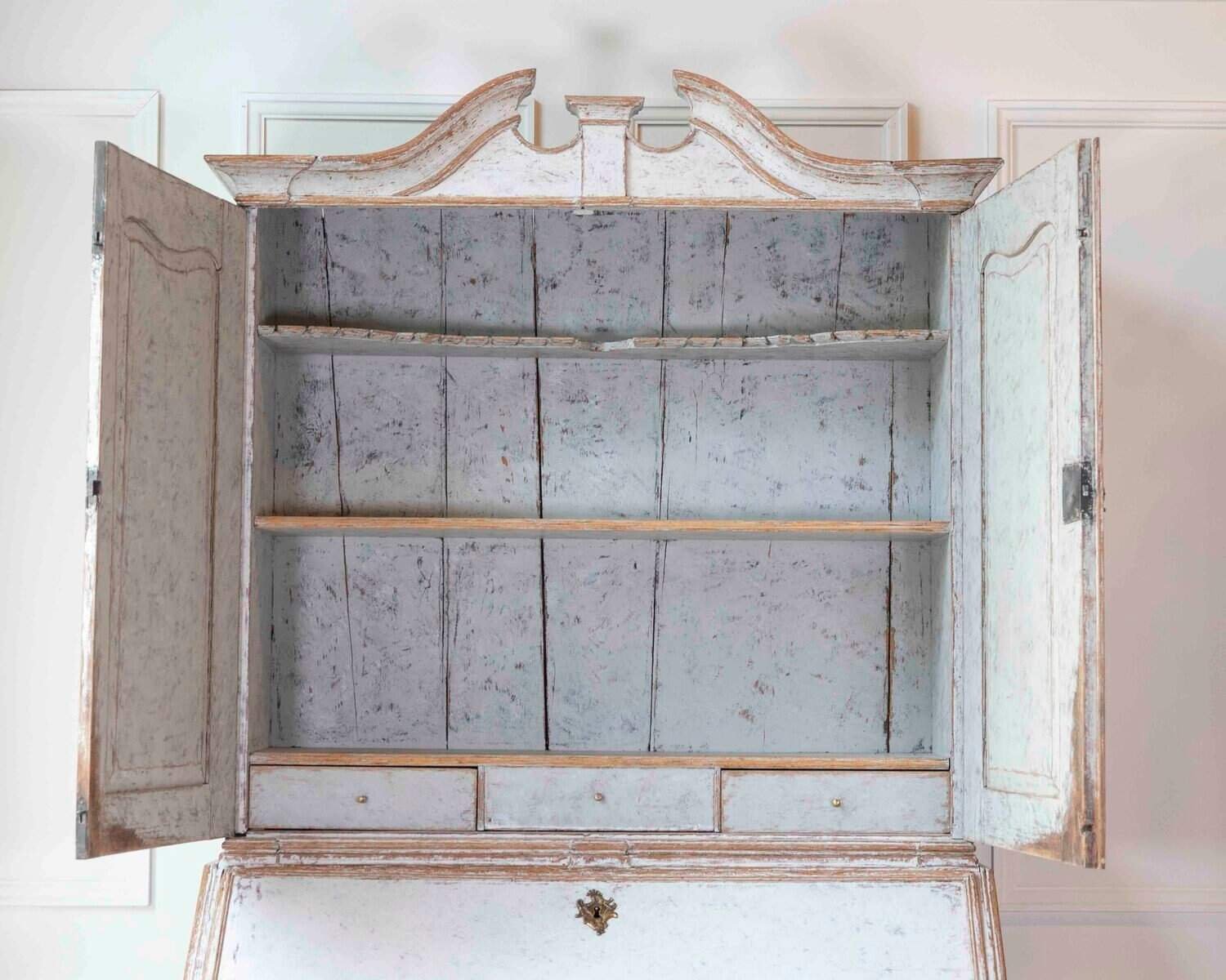 Danish 18th Century Rococo Secretary, c.1760 - JAA