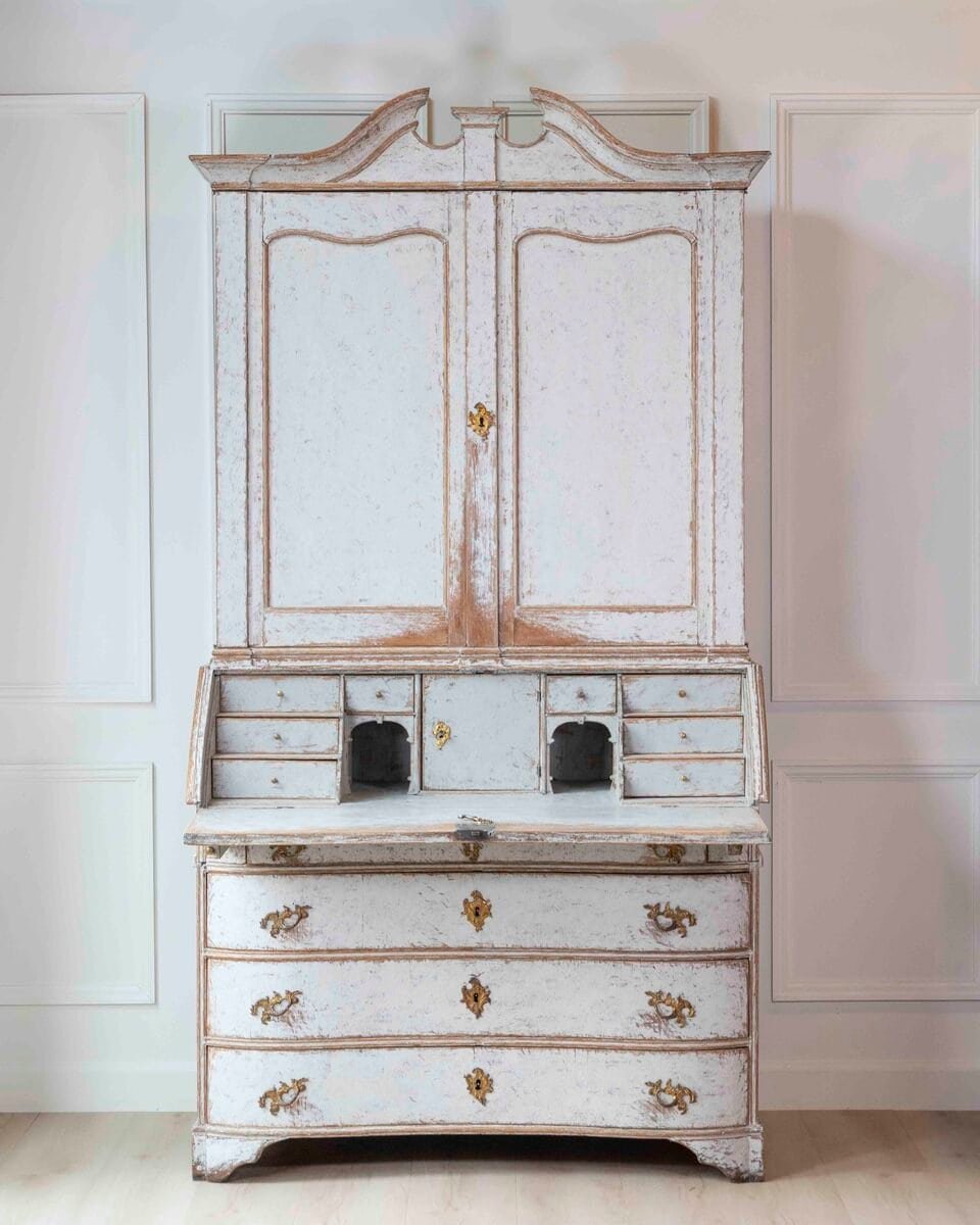 Danish 18th Century Rococo Secretary, c.1760 - JAA