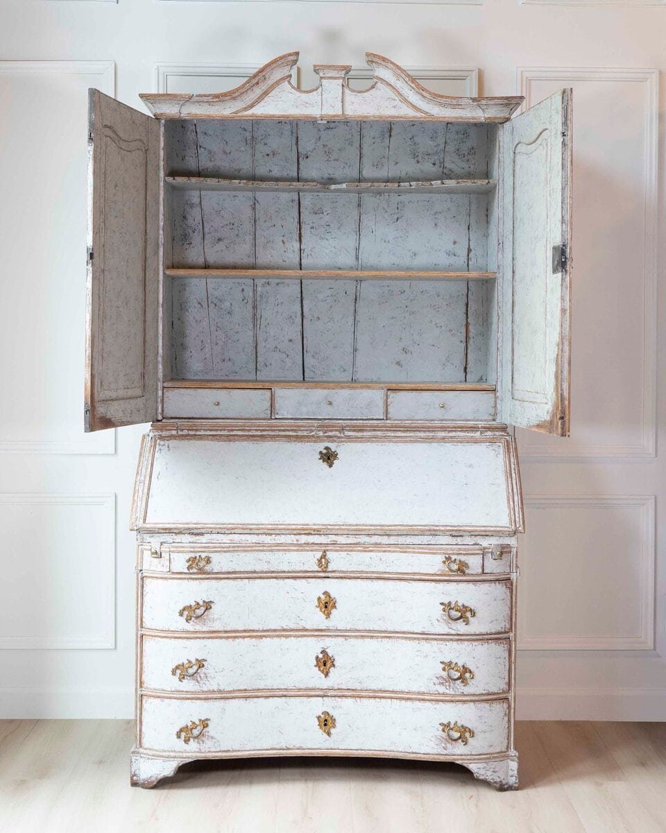 Danish 18th Century Rococo Secretary, c.1760 - JAA