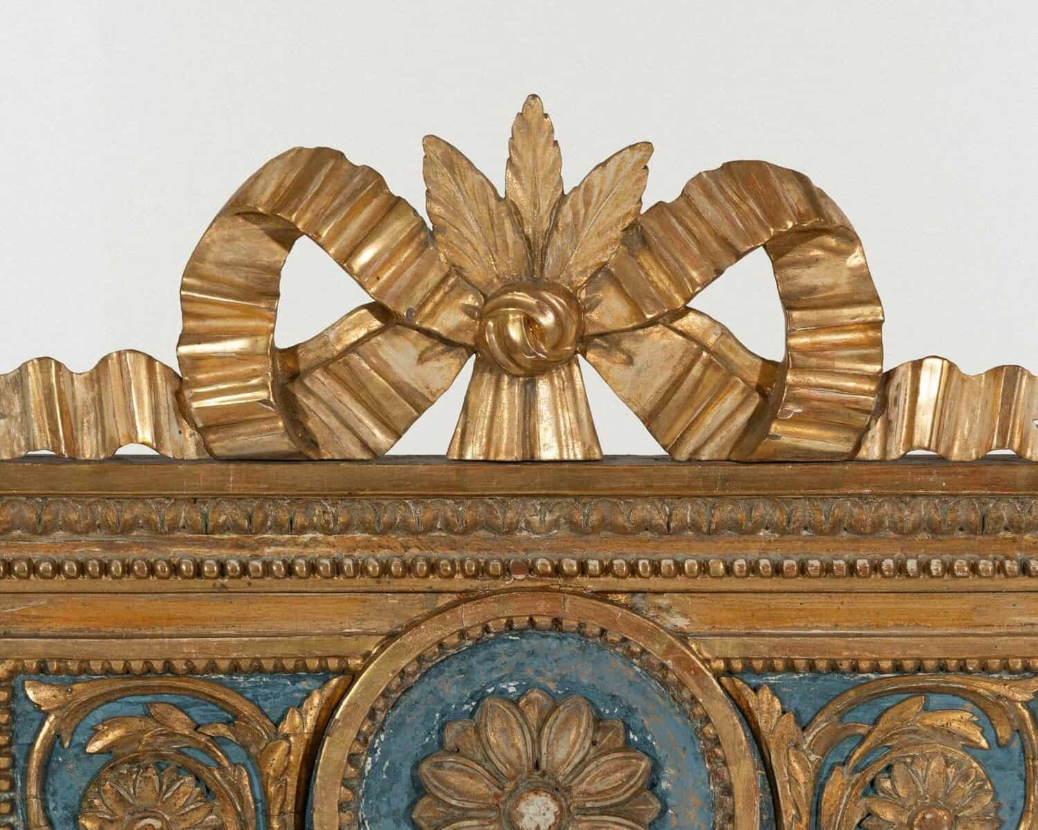 Beautiful Gustavian Stockholms work mirror, scraped down to original paint, circa 1800 - JAA