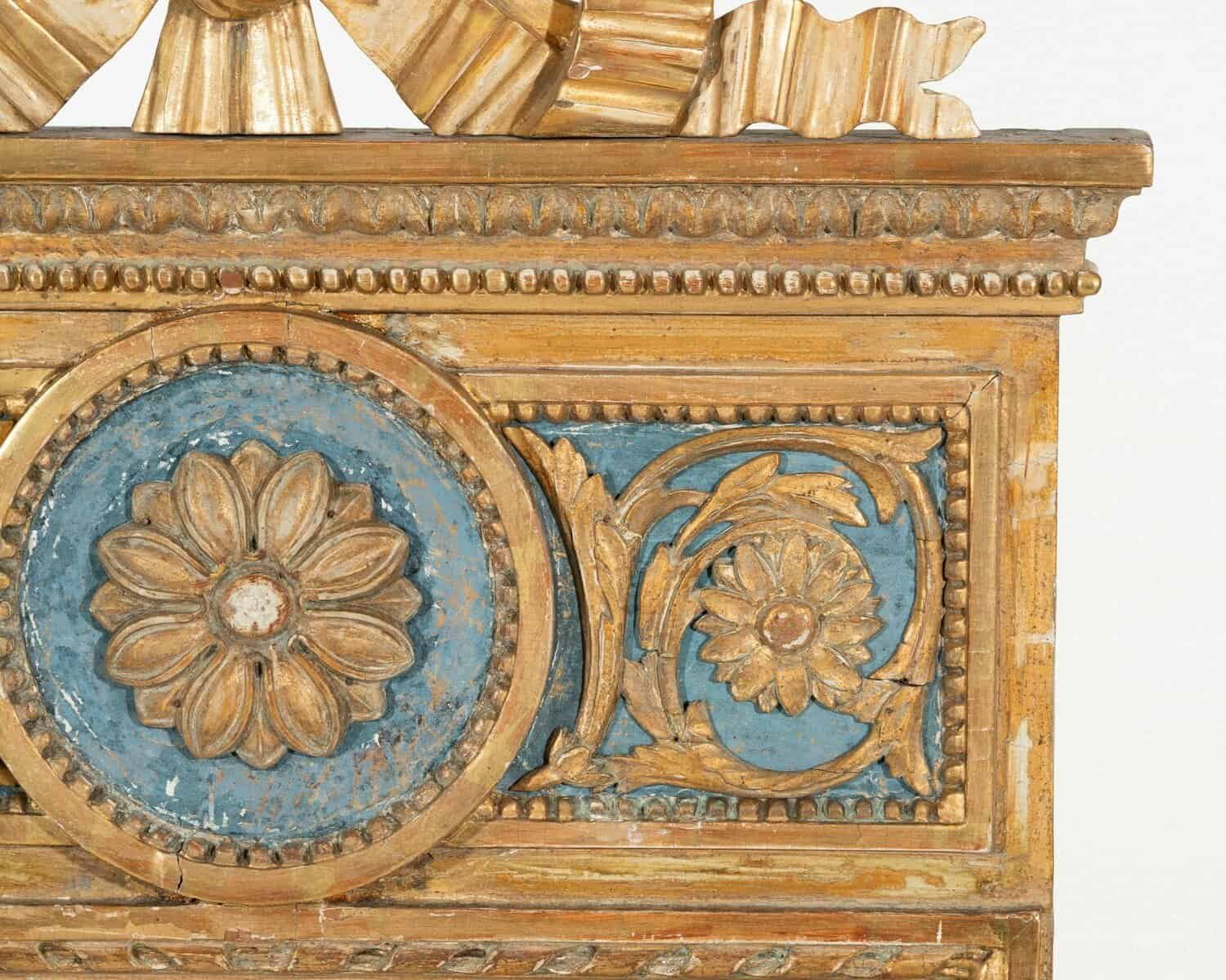 Beautiful Gustavian Stockholms work mirror, scraped down to original paint, circa 1800 - JAA