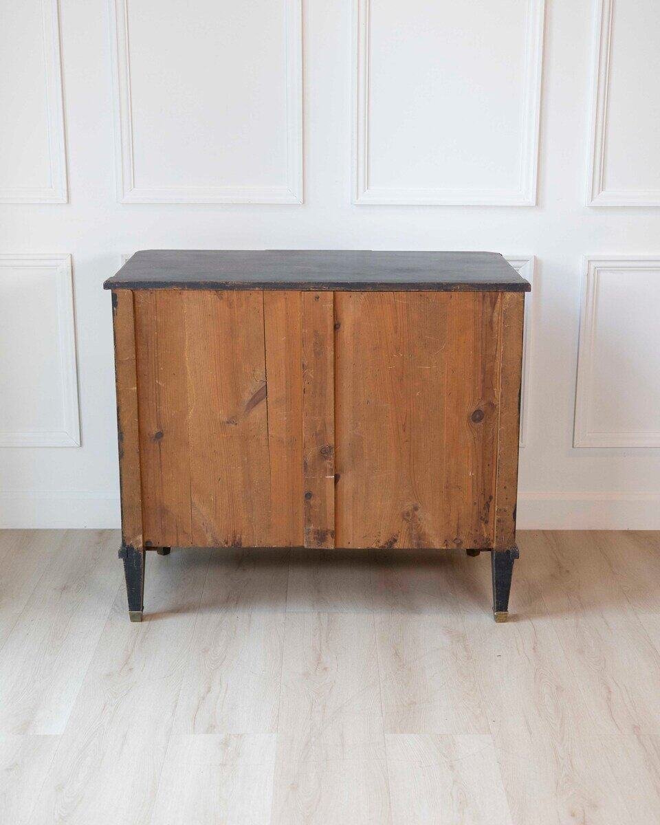 Scandinavian Early 20th Century Black-Painted Chest - JAA