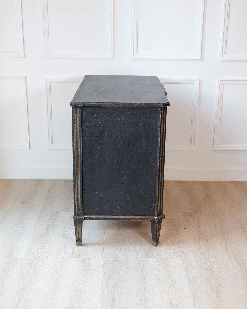 Scandinavian Early 20th Century Black-Painted Chest - JAA