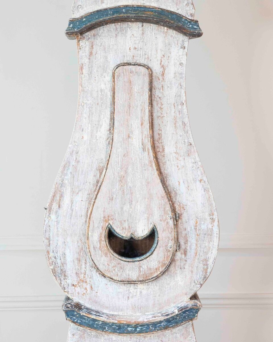 19th Century Scandinavian Painted Pine Longcase Clock - JAA