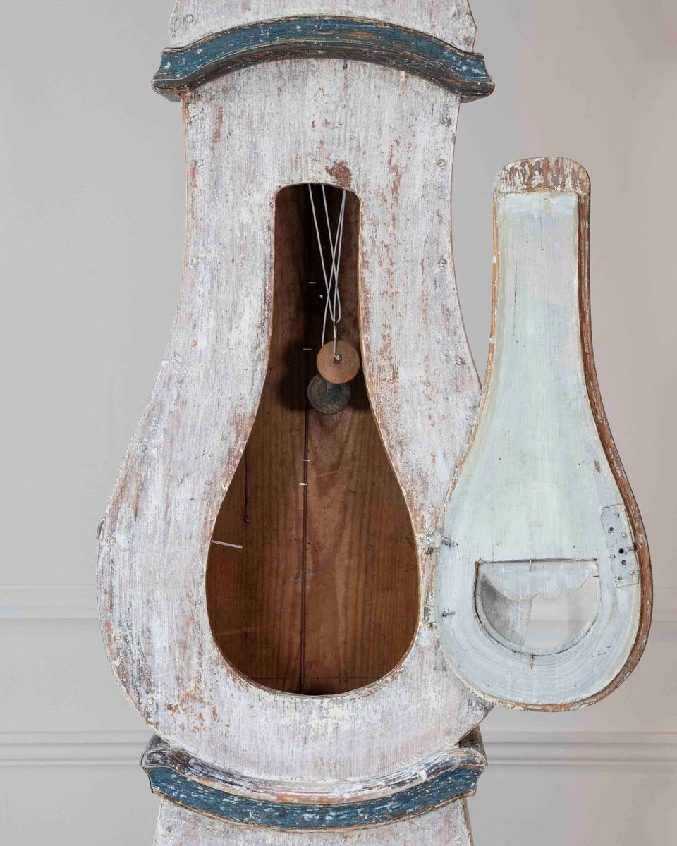 19th Century Scandinavian Painted Pine Longcase Clock - JAA