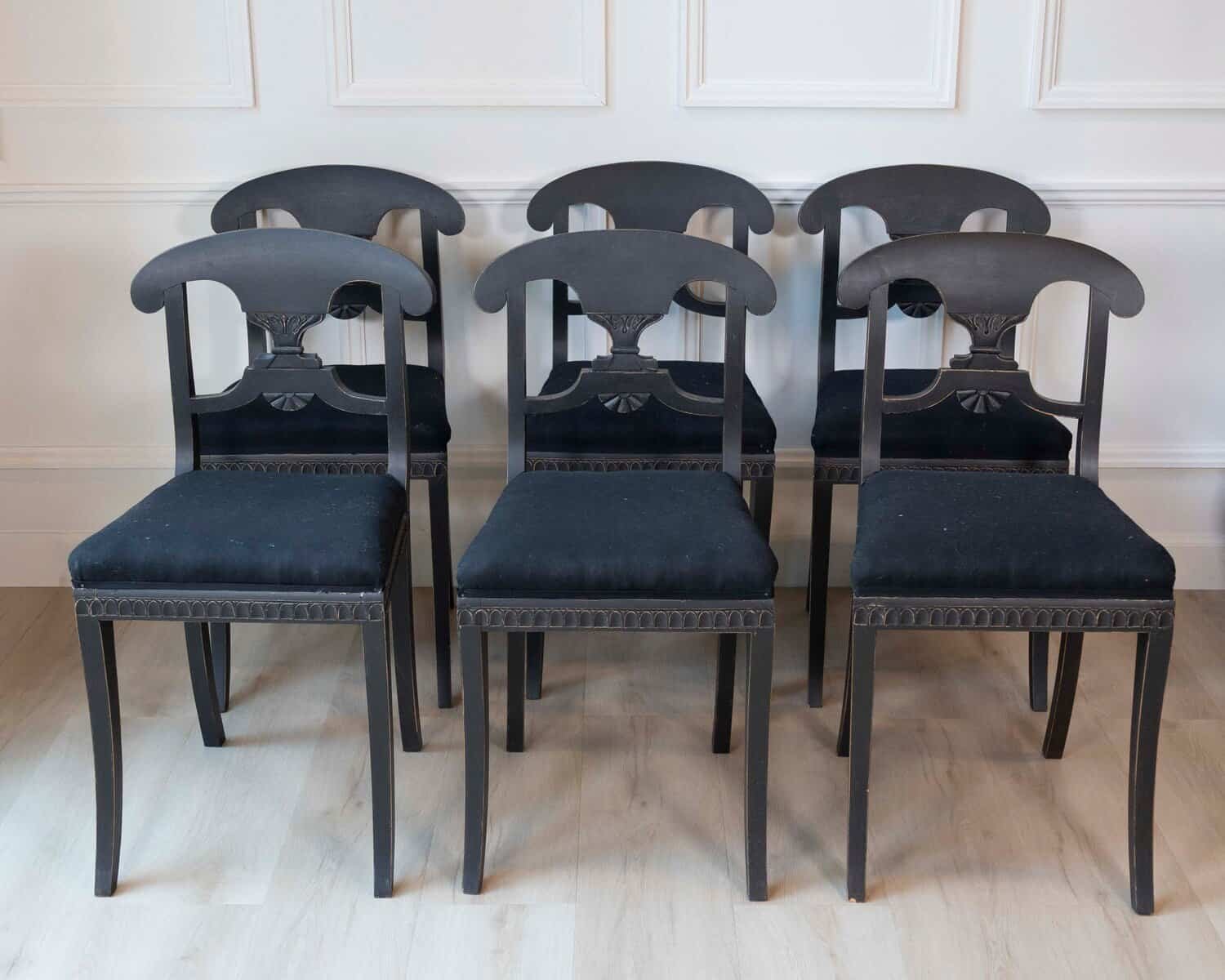 Set of 12 Swedish 19th Century Dining Chairs - JAA