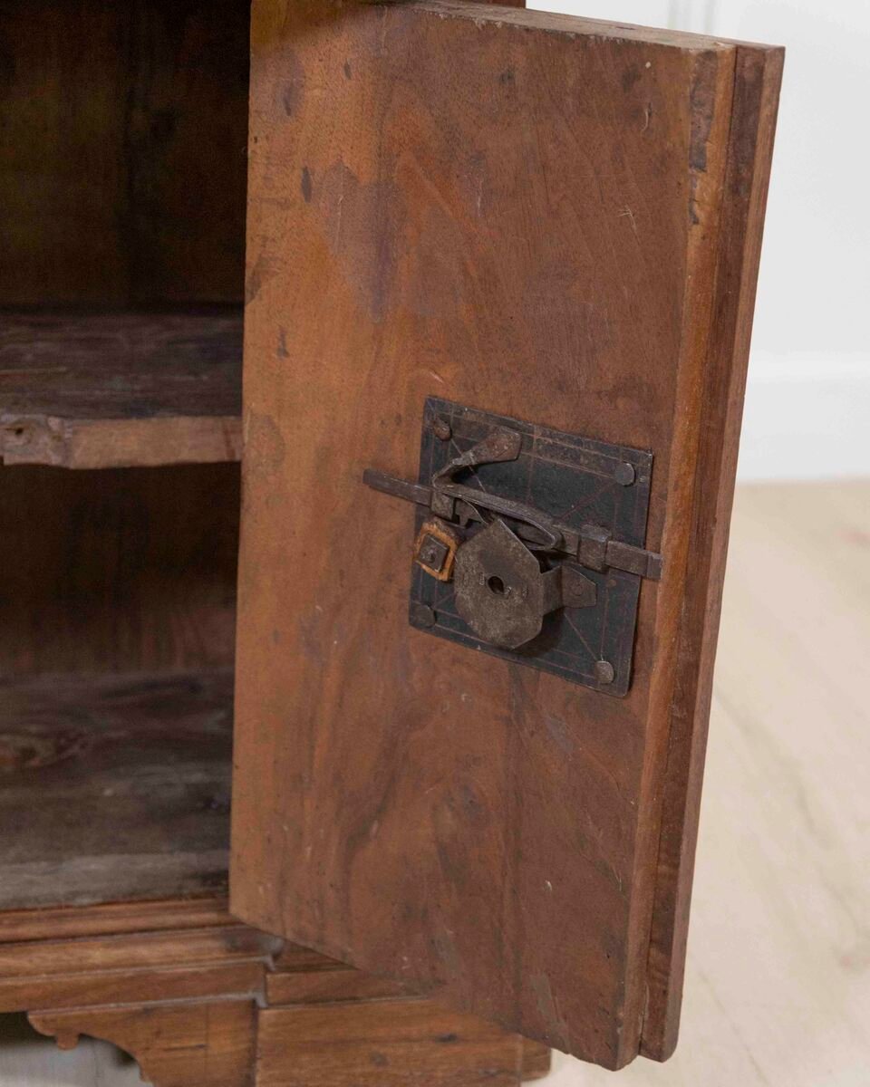 Small Antique Solid Wood Sideboard From The 18th Century, Tuscany - JAA