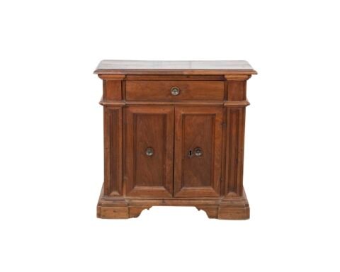 Small Antique Solid Wood Sideboard From The 18th Century, Tuscany