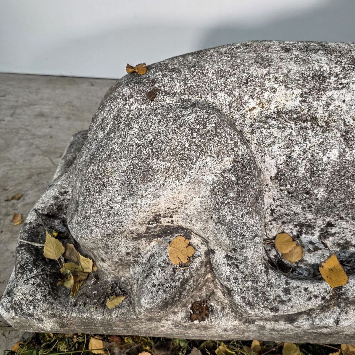 Large concrete deer, circa 1950 - JAA