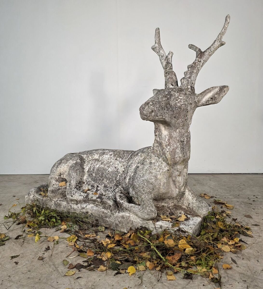Large concrete deer, circa 1950 - JAA