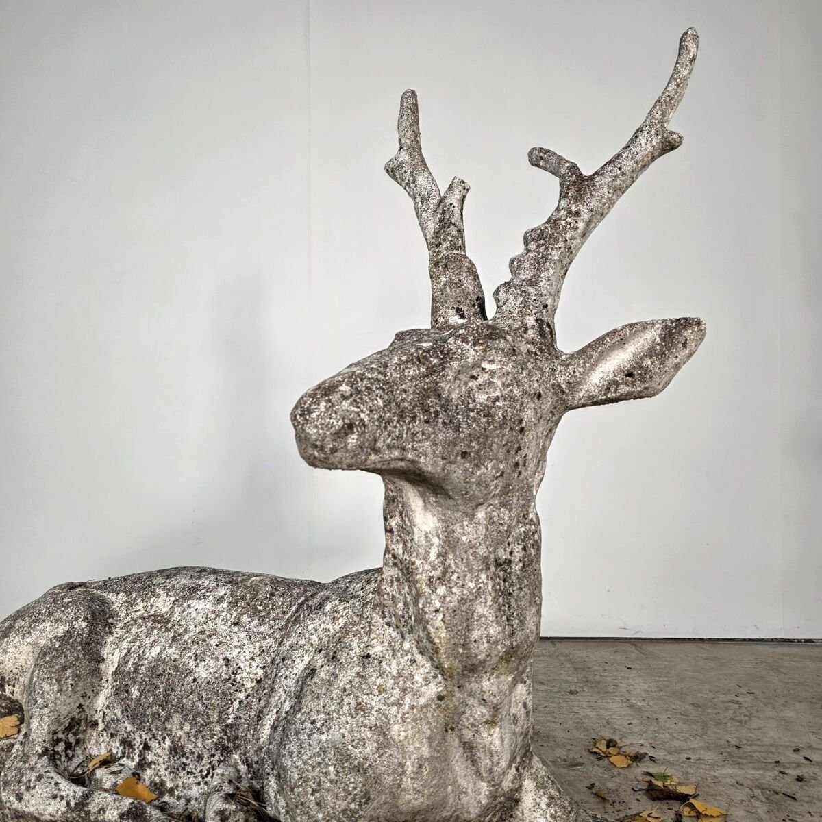 Large concrete deer, circa 1950 - JAA