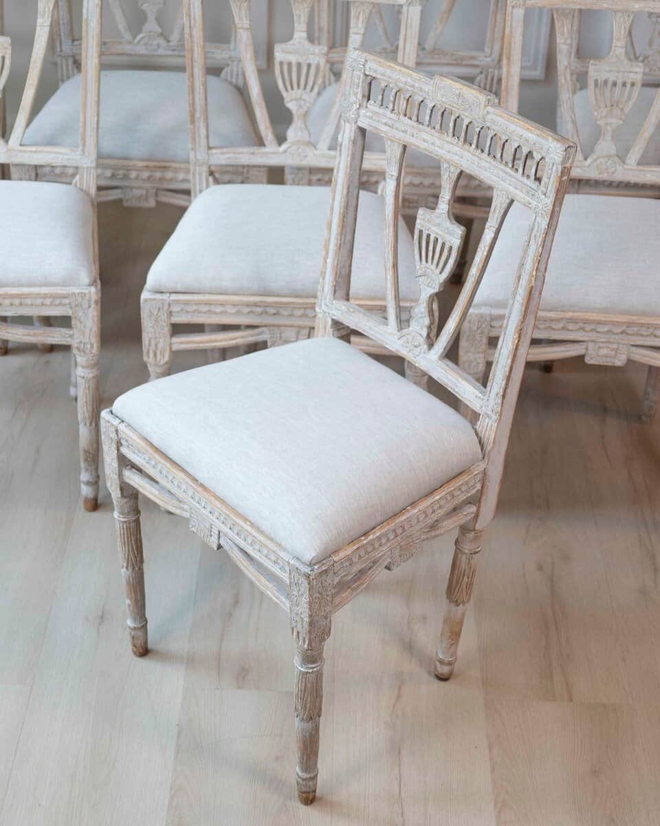 ON HOLD - Swedish Early 19th Century Gustavian Dining Chairs, Set of eight, c.1820 Priced Individually - JAA